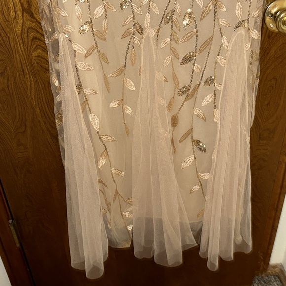 Ever Pretty Ivy Floral Sequin Maxi Fishtail Tulle Prom Dress with Short Sleeve - Picture 6 of 16